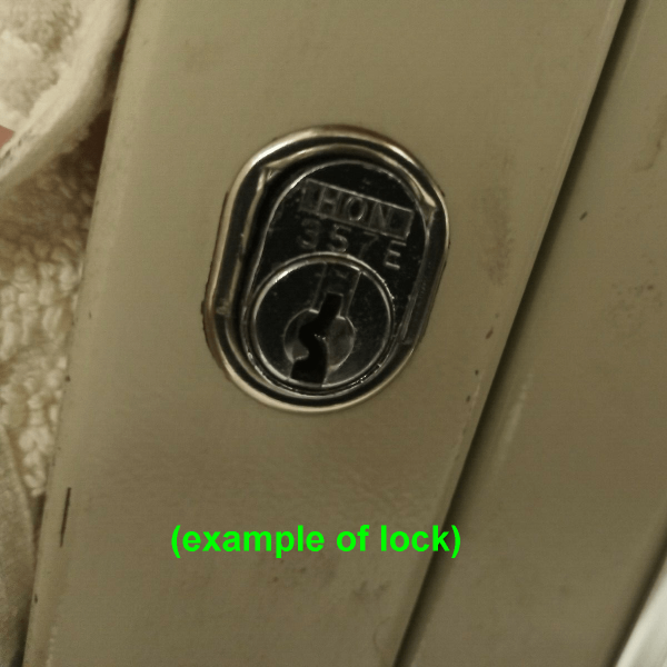Hon 301-450 Series Filing Cabinet Lock Example