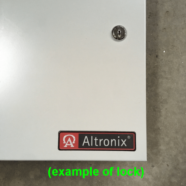 Altronix Power Supply Panel Lock Example