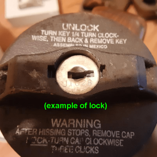 Stant Gas Cap Lock Example
